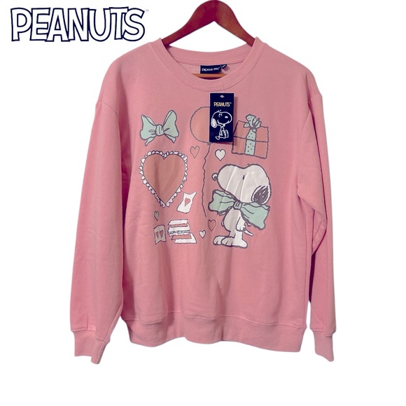 Peanuts | Tops | Peanuts Pink Snoopy Sweatshirt New | Poshmark